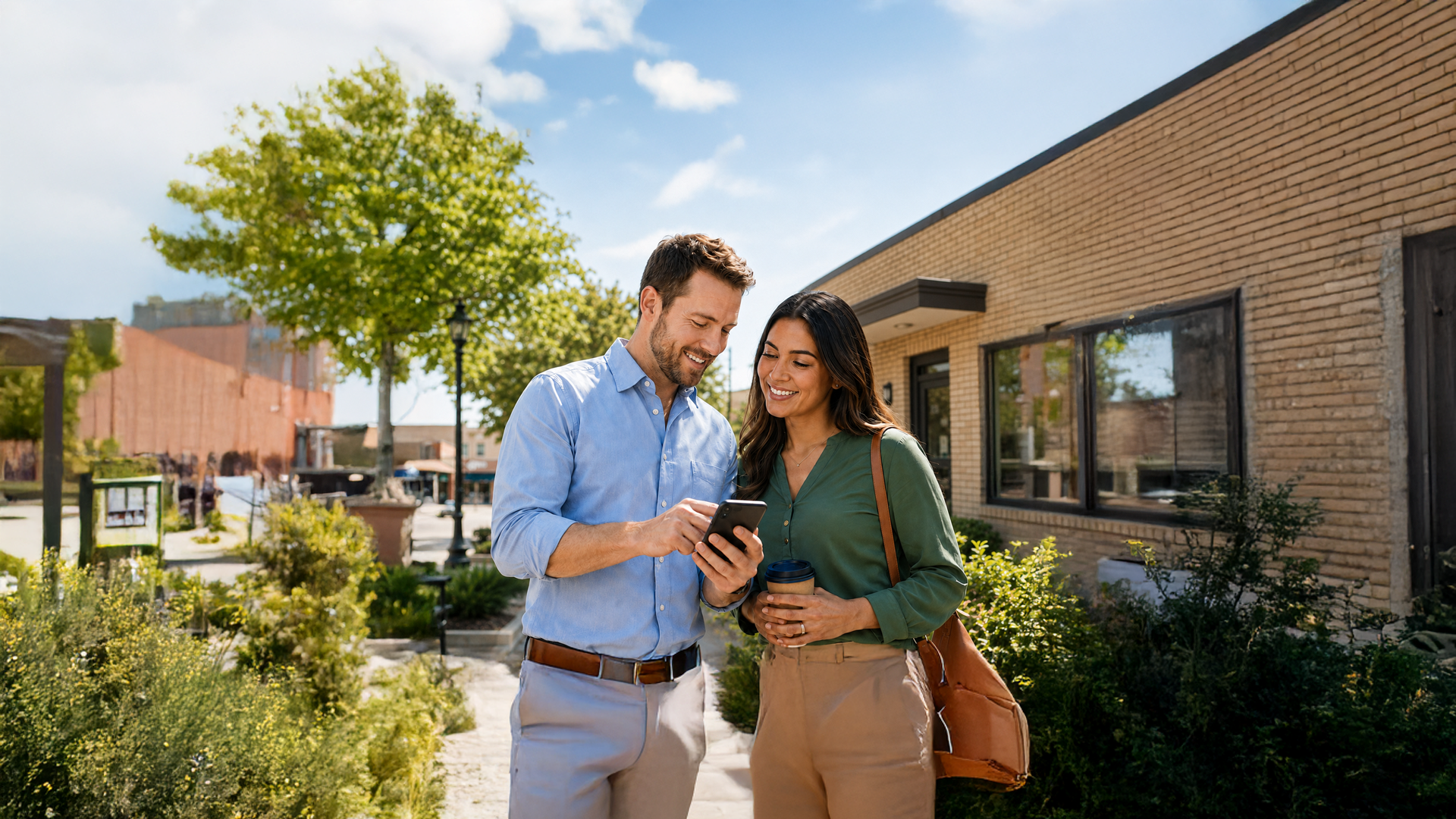 Two people on a phone